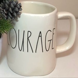Rae Dunn “COURAGE” Mug Coffee Tea Cream White